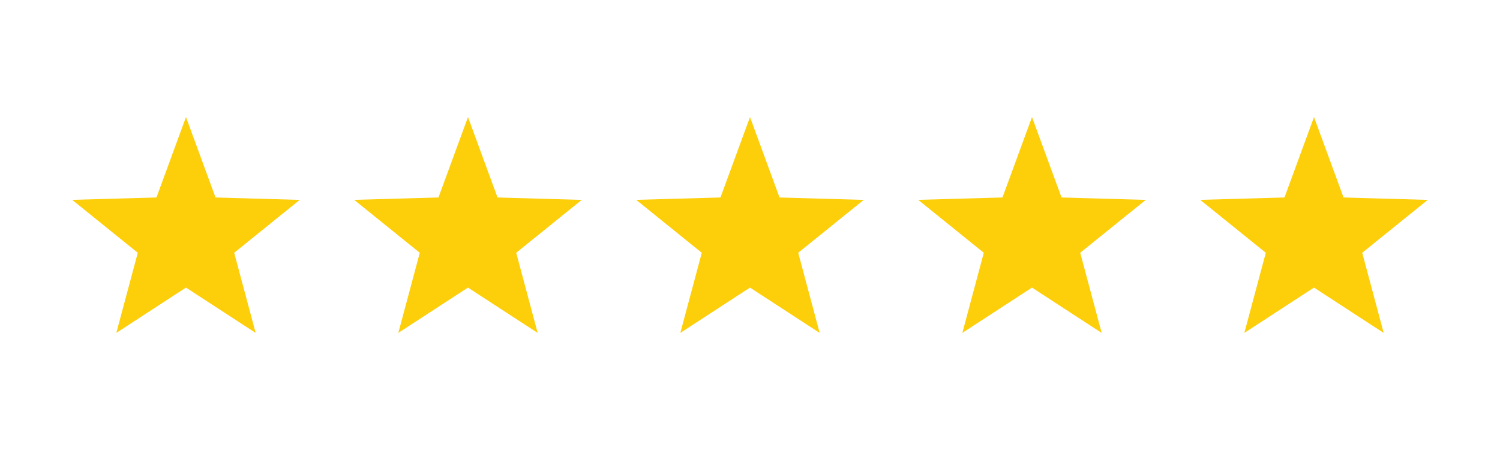 Five yellow stars for ratings